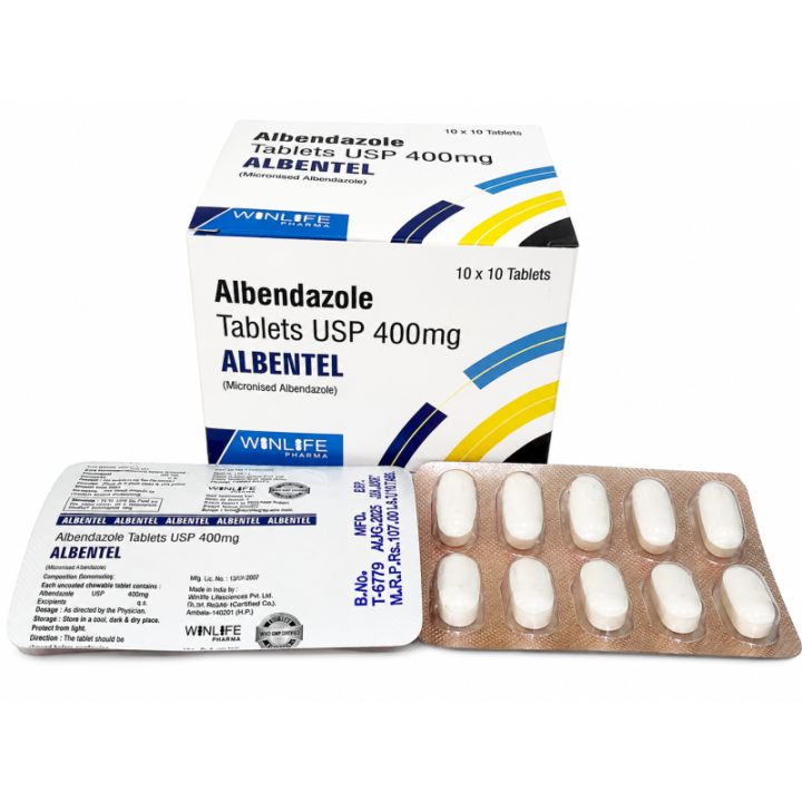 Albendazol 400 mg (mikronisiert), 10 Tabletten (1 Streifen) — TM Albentel