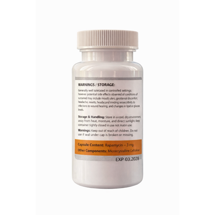 Rapamycin — Rapamycin 3mg/Capsule | Longevity24 Dev