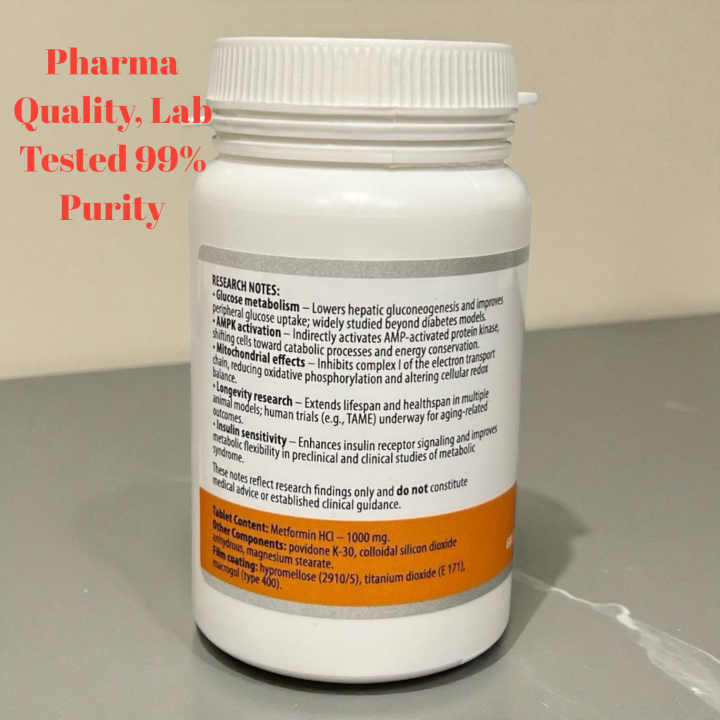 Metformin — Metformin 1000 mg, 60 Tablets | Longevity24 Dev