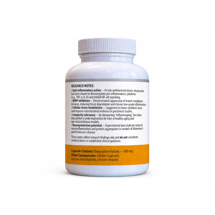 Doxycycline — Doxycycline 100mg, 60 Capsules | Longevity24 Dev